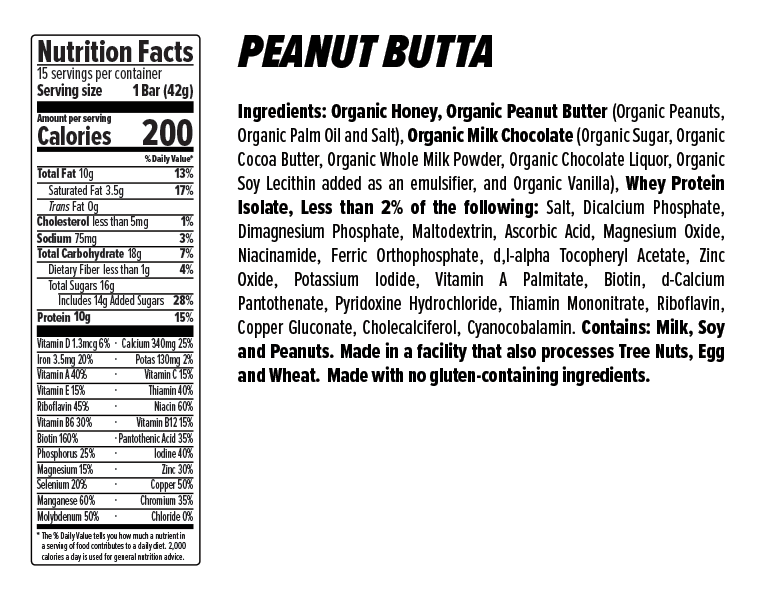 Nutritional information Nutritional information