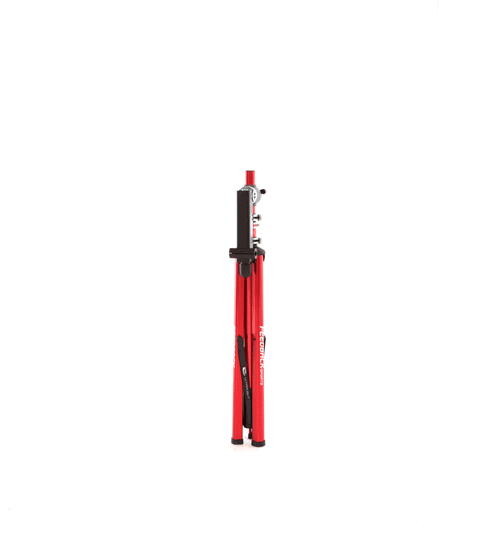 The Feedback Pro Stand folded for travel or storage. The Feedback Pro Stand folded for travel or storage.