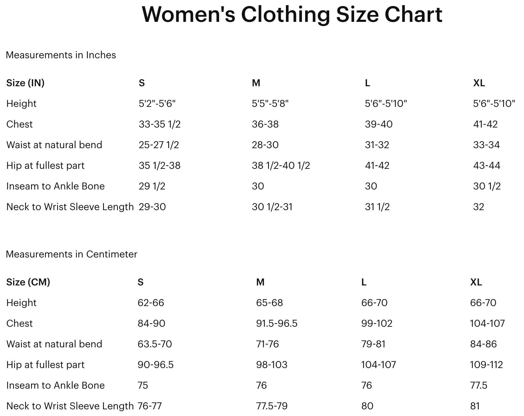 Sizing Sizing