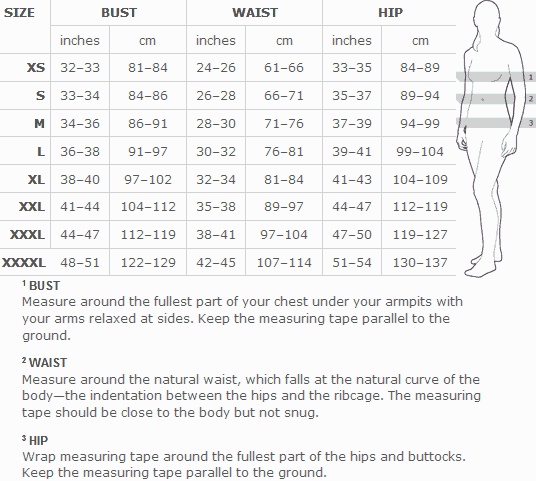 Bontrager's size chart for women. Bontrager's size chart for women.