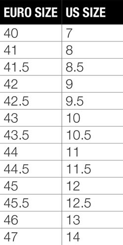 Bontrager men's shoe size chart Bontrager men's shoe size chart