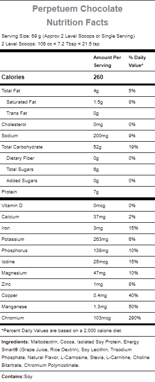 Nutritional information Nutritional information