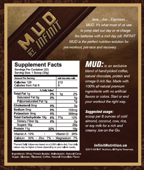 Infinit MUD nutritional information Infinit MUD nutritional information