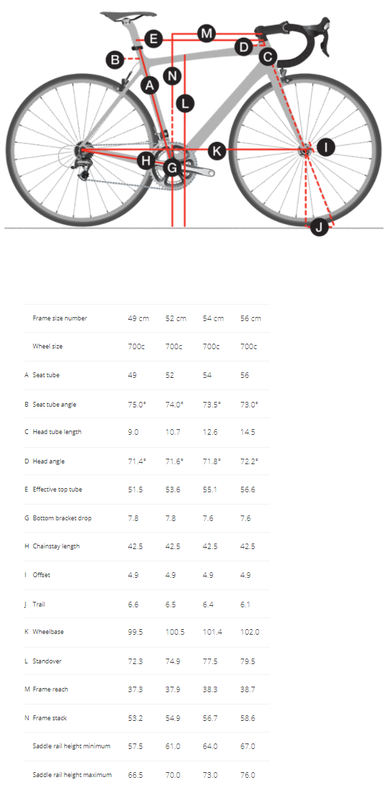 Trek Checkpoint geometry chart