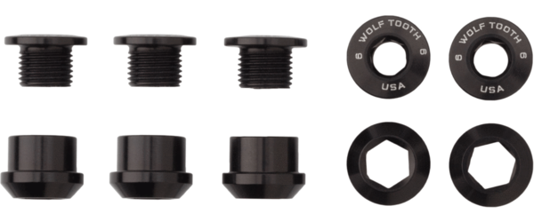 Wolf Tooth Components Set of 5 Chainring Bolts+Nuts For 1x Wolf Tooth Components Set of 5 Chainring Bolts+Nuts For 1x